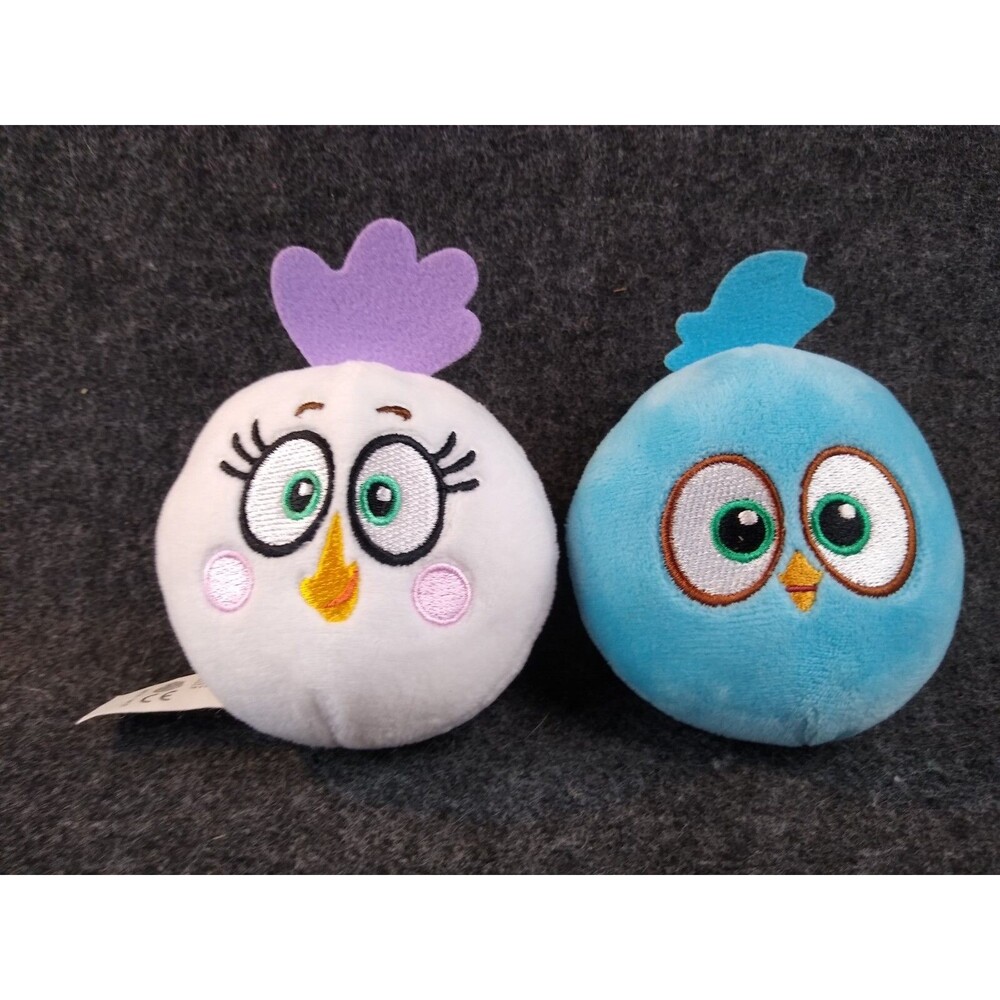 2 Angry Birds Burger King White Matilda Jake Blue Plush Mini Toy Stuffed Animals - Picture 4 of 8
